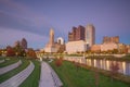 View of downtown Columbus Ohio Skyline Royalty Free Stock Photo