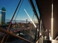 View of downtown Dallas from Perot Museum in Dallas, Texas. Royalty Free Stock Photo