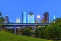 View on downtown Houston in late Royalty Free Stock Photo