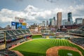 A view of downtown Minneapolis and Target Field