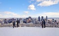 View of Downtown Montreal, Canada Winter Royalty Free Stock Photo