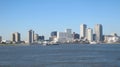 View of Downtown New Orleans Waterfront Along the Mississippi River Royalty Free Stock Photo