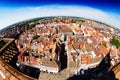 Strasbourg downtown panorama, capital of Alsace France