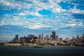 View of downtown San Francisco from Alcatraz Island , California Royalty Free Stock Photo