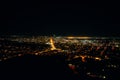 View Downtown San Francisco skyline city at night, California USA Royalty Free Stock Photo