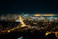 View Downtown San Francisco skyline city at night, California USA Royalty Free Stock Photo