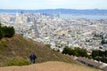 View of downtown San Francisco from Twin Peaks Royalty Free Stock Photo