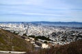 View of downtown San Francisco from Twin Peaks Royalty Free Stock Photo