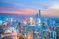 View of downtown Shanghai skyline in China Royalty Free Stock Photo