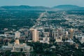 View of the downtown skyline at night, from Ensign Peak, in Salt Lake City, Utah