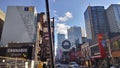 A view of downtown Toronto with skyscrapers and the blue sky Royalty Free Stock Photo