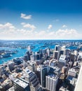 View of downtown towards Sydney Tower, Australia. Royalty Free Stock Photo