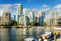 View of Downtown Vancouver from Granville Island on a Clear Spring Day