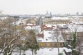 View of Downtown Zagreb rooftops covered with snow 2883 Royalty Free Stock Photo