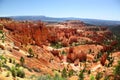 View of the dramatic red landscape Bryce Canyon National Park Royalty Free Stock Photo