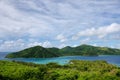 View of Drawaqa and Naviti Islands coastlines, Yasawa Islands, Fiji