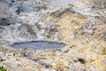 View of Drive-In Volcano Sulphur Springs on the Caribbean island of St. Lucia. La Soufriere Volcano is the only drive-in volcano Royalty Free Stock Photo