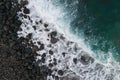 View of a drone at the Beach,top view aerial drone photo of stunning colored sea beach