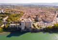 Aerial view of Chateau de Tarascon Royalty Free Stock Photo