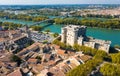 Aerial view of Chateau de Tarascon Royalty Free Stock Photo
