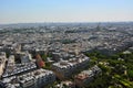 View from a drone of the city of Paris, the capital of France. The old part of the city Royalty Free Stock Photo