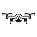 View drone control icon outline vector. Ai camera