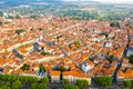 View from drone of french city Riom