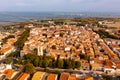 View from drone of French town Frontignan