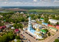 View from drone of Kashira with Vvedenskaya church