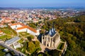 View from drone of Kutna Hora
