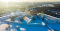 View from drone of Ryazan Kremlin on winter day, Russia Royalty Free Stock Photo