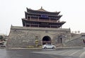 View of the Drum Tower, Zhangye, China