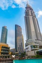 Dubai Mall and fountain promenade United Arab Emirates