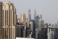 View on Dubai Marina skyscrapers and the most luxury superyacht marina,Dubai