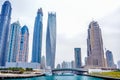 View on Dubai Marina skyscrapers. United Arab Emirates Royalty Free Stock Photo