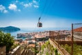 Dubrovnik city and cable car taken from Mount Srd