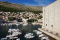 View of Dubrovnik city from the top of ancient walls