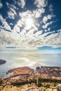 View of Dubrovnik from Mount Sdr Royalty Free Stock Photo
