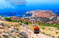 View of Dubrovnik from the observation platform of the cable car