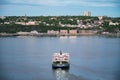 View from dufferint terrace of The Lomer-Gouin ferry in Quebec Canada Royalty Free Stock Photo