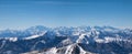 View of dufourspitze from Garzirola mountain Royalty Free Stock Photo