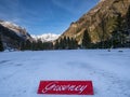 View of dufourspitze from Gressoney`s valley Royalty Free Stock Photo