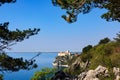 View of Duino Castle from the Rilke Trail in spring Royalty Free Stock Photo