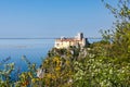 View of Duino Castle from the Rilke Trail in spring Royalty Free Stock Photo