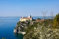 View of Duino Castle from the Rilke Trail in spring Royalty Free Stock Photo