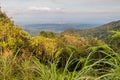 View of Dumaguete city from the slopes of Mount Talinis, Negros island, Philippin