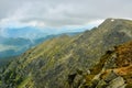 View from Dumbier peak in Low Tatras in Slovakia Royalty Free Stock Photo
