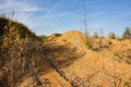 View of dumps on a sand and gravel pit