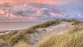 View from dune on North Sea Royalty Free Stock Photo