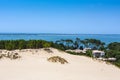 View from Dune of Pilat - the largest sand dune in Europe Royalty Free Stock Photo